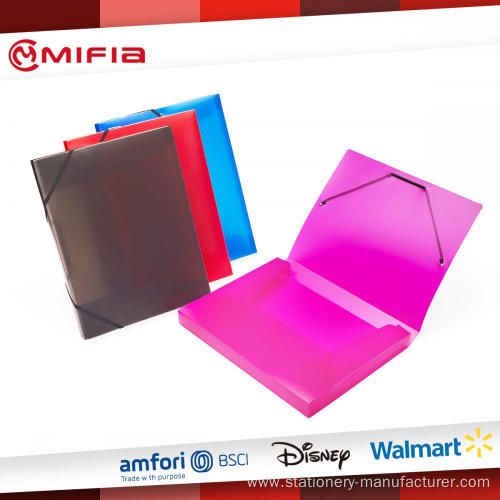 PP Box Translucent Elastic Band Filing Boxes